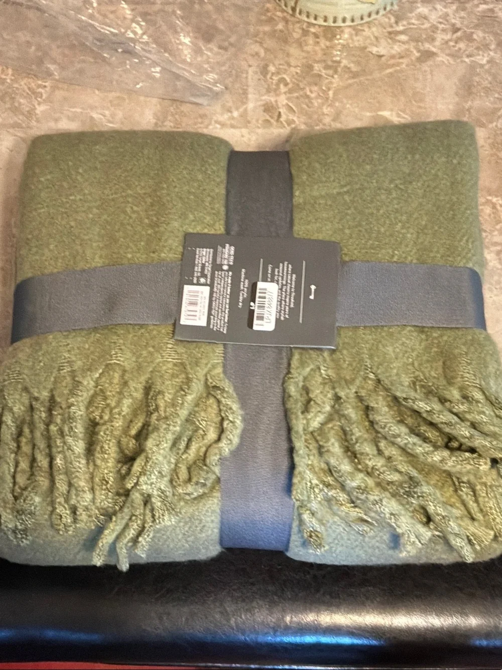 Threshold Faux Mohair Throw in Sage